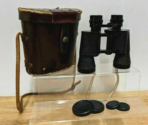 Vintage Prinz Field Binoculars 8 x 40 - Coated Optics and Leather Case