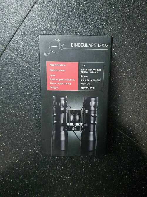 AURIOL Compact Binoculars 12x32 Brand New with focus wheel (Rubberised exterior)