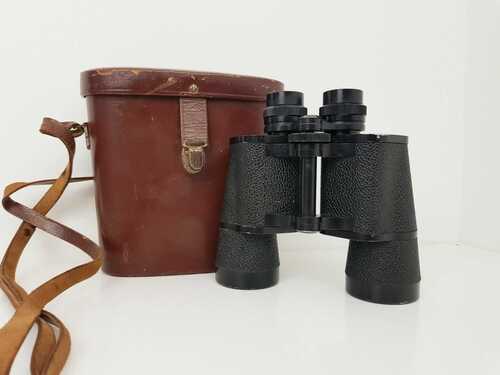 VINTAGE CARL ZEISS JENA JENOPTEM 7x50W  BINOCULARS IN CASE, No. 4463551