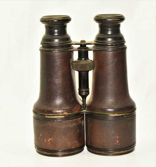 Antique  French Military Style Field Glasses Societe Des Lunetiers Paris.