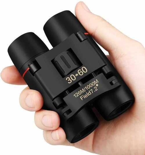 30x60 Compact Small Binoculars Powerful Folding Telescope With Clean Cloth and