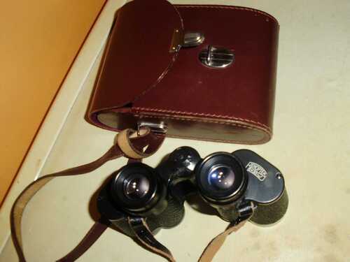 carl zeiss jena jenoptem 8x30w binoculars gwo in leather case serial no- 4712755