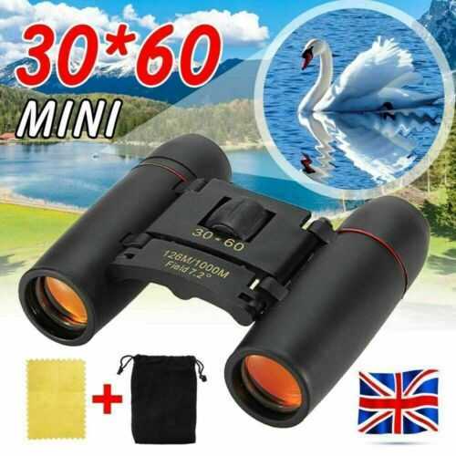 Zoom Telescope 30x60 Folding Binoculars for Bird Watching Travel Hunting Camping