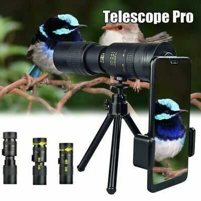 4K 10-300X40mm Super Telephoto Zoom Monocular Telescope /Tripod and Clip Set