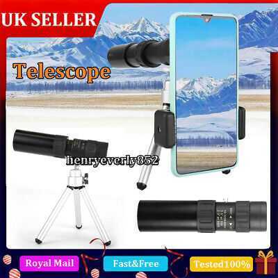 4K 10-300X40mm Super Telephoto Zoom Monocular Telescope Tripod and Clip UK