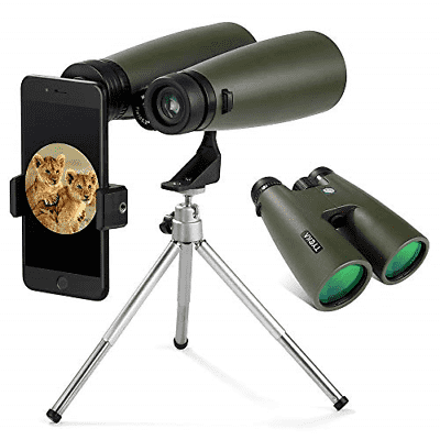 12x50 Binoculars for Adults with Tripod and Smartphone Stand Full Optical Glass HD