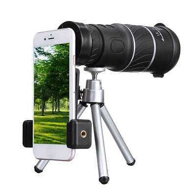 HD Monocular Telescope Tripod Mobile Phone Clip 40X60 Outdoor Camping Hunting