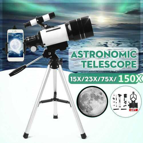 70mm Professional Astronomical Telescope Refractor Refractive Eyepieces+Tripod