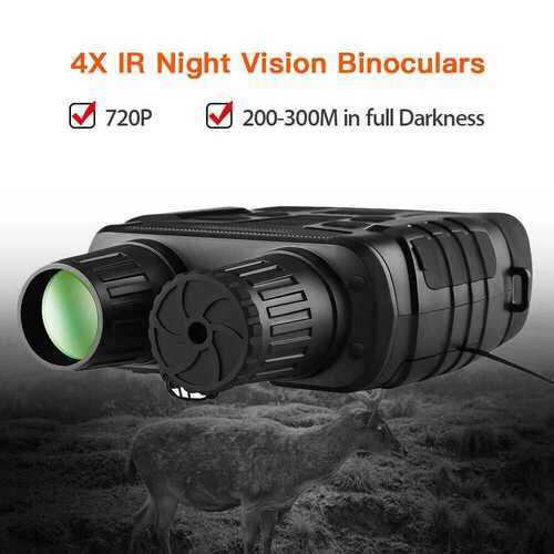 2.3'' Video Playback Screen 4X Zoom IR Night Vision Digital Binoculars 300 Yards