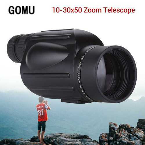 GOMU 10-30X50 Zoom Telescope FMC Spotting Scope/for Birdwatching Hunting Concert