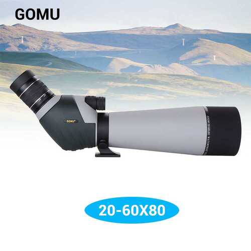 GOMU 20-60x80 Zoom Spotting Scope Bak4 Prism FMC Lens Hunting Monocular outdoor.