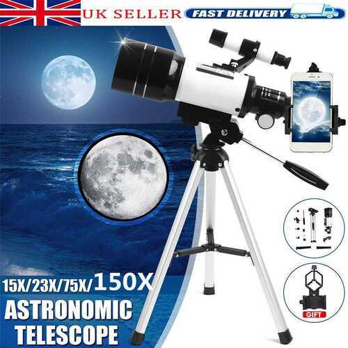 Pro 150X Refractor Telescope Tripod F30070M Monocular Space Astronomical Scope