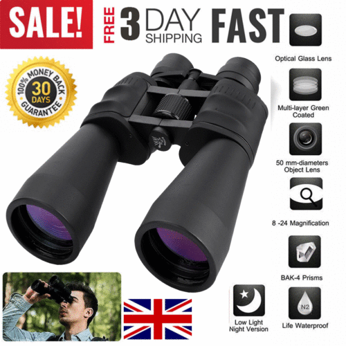 20-180X100 Professional Binoculars Telescope Portable Day Vision Zoom Hunting