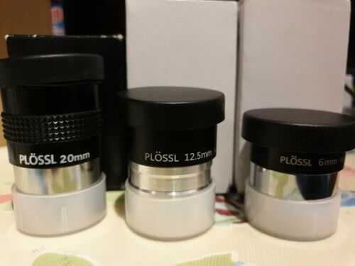 Plossl eyepieces 20mm, 12.5mm and 6mm - 1.25