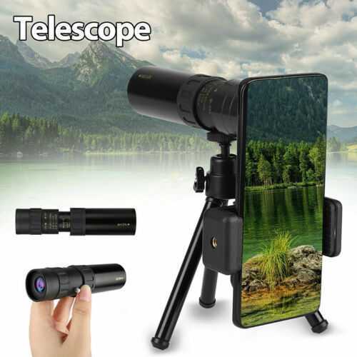 4K 10-300X30mm Super Telephoto Lens Zoom Monocular Telescope Portable Telescopic