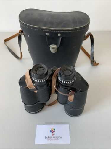 Prinzlux 10x50 Vintage Binoculars In Black Leather Case #868