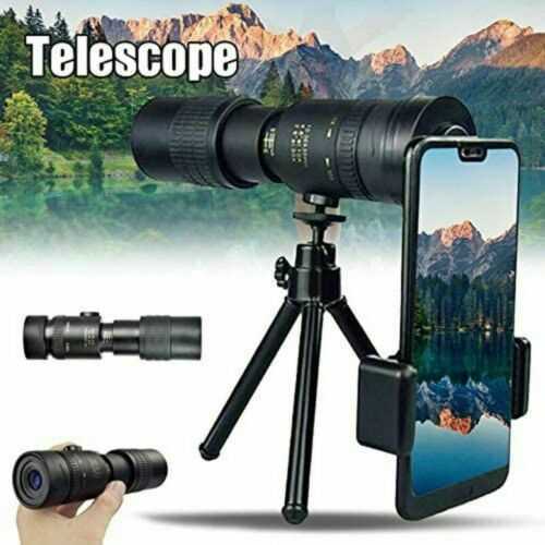 Monocular 4K 10-300X40mm Portable Super Telephoto Zoom Monocular Telescope