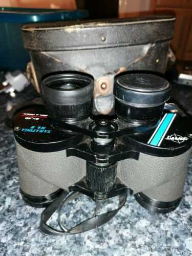 Pair of Vintage Swift 8x40 Binoculars with Case Saratoga Mk II 488ft at 1000yds.