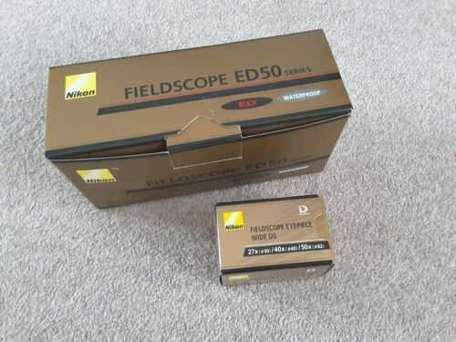 Nikon Fieldscope ED50 Angled (Green) and Nikon wide DS eyepiece 27x40x50