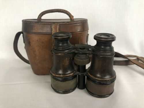 J.H Steward Optician Rare Antique The Staff Binoculars with Case