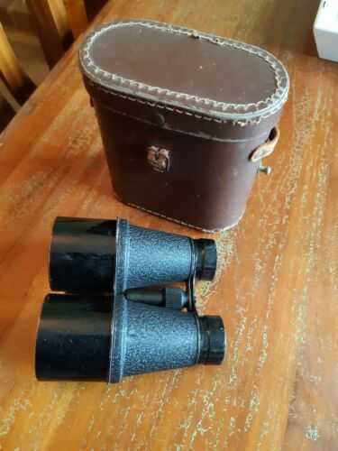 Vintage binoculars and case