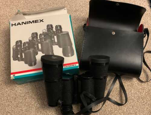 VINTAGE HANIMEX COATED OPTICS BINOCULARS 10 X 50 WITH CASE AND BOX