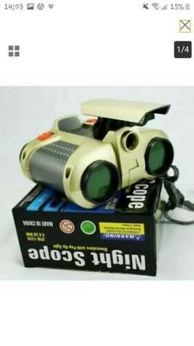 Small Mini Binoculars 4 x 30 with Pop-Up Light, Size:123mm x 110mm x 60mm