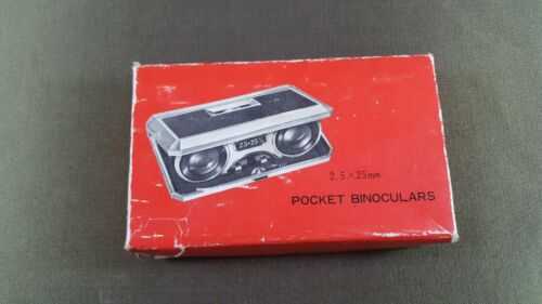 Vintage  Folding Pocket Sport Glasses / Binoculars. In Original Box. Japan.