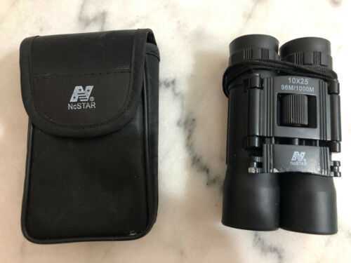 NCSTAR Compact Binoculars 10 x 25 - 96m/1000m . With Bag