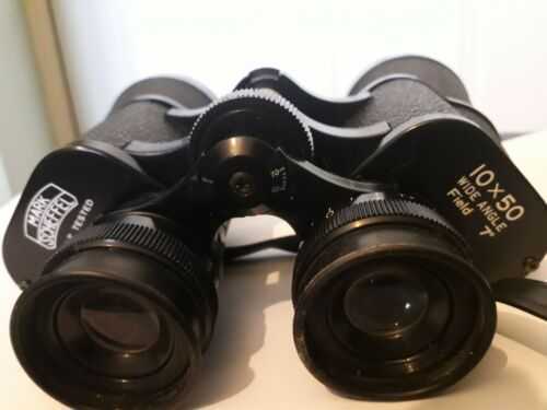 Mark Scheffel Binoculars 10 X 50 Field 7 Wide Angle Triple Tested with Case