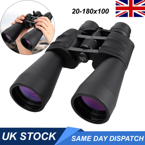 20-180X100 Compact Binoculars Telescope Portable DayandNight Vision Zoom 70mm Lens