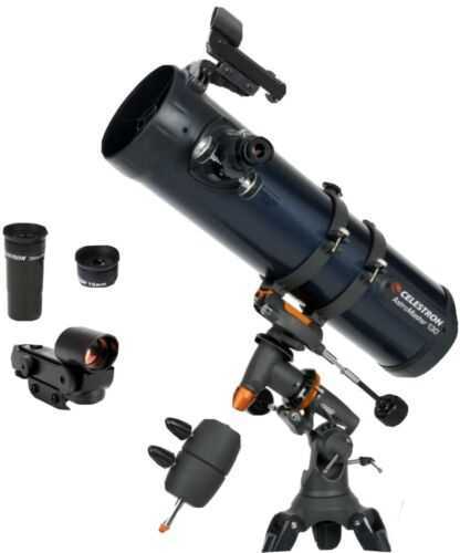 Celestron AstroMaster 130 Telescope (31045) black with laser scope used 3 times