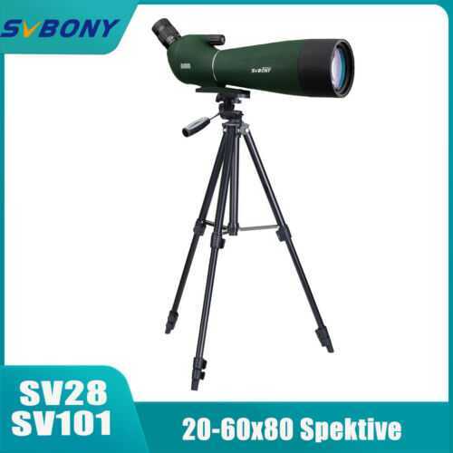 Spotting Scope SV28 20-60x80 BAK4 Prism Angled Telescope+SV101 54 Tripod SVBONY