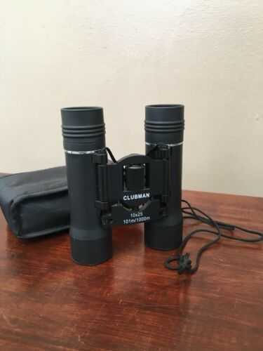 Clubman Binoculars 10 x 25 (101m/1000m) With Case