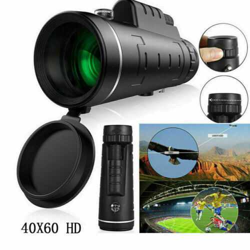 40X60 HD Zoom Monocular Telescope Night Vision Hunting Camping Outdoor Handheld