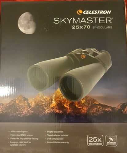 Celestron SKYMASTER 25 x 70 Binoculars + Adapter #71008 (UK) Observation Astrono