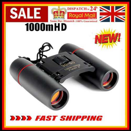 Binoculars Day And Night Vision 30 x 60 ZOOM Mini Compact Foldable Glasses Gifts