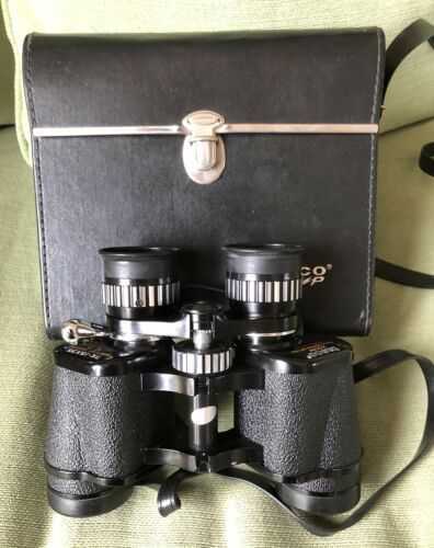 TASCO 7X-15x35 ZOOM BINOCULARS MODEL No.101 FULLY COATED OPTICS PLUS CASE