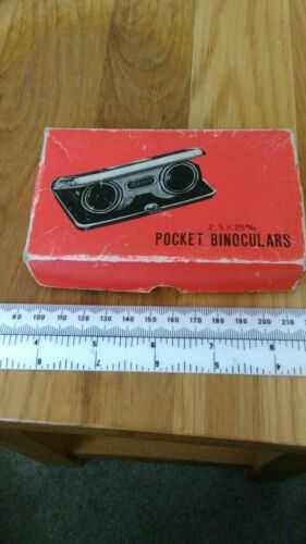 vintage boxed pocket binoculars 2.5 x 25mm