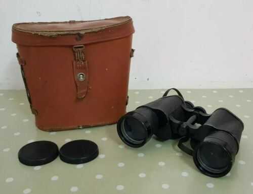 Vintage ZENITH 10 x 50 Binoculars and Leather Case for Restoration