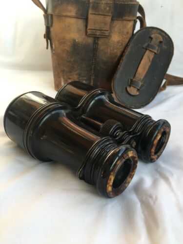 Old Vintage Binoculars With Case