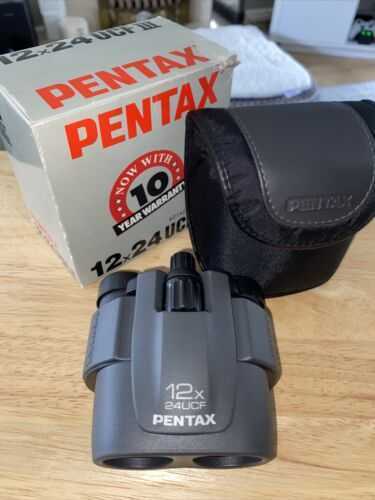 Pentax 12 x 24 UCF, 5.0 Degree Compact Binoculars - Excellent Condition NR