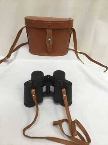 Vintage Binoculars Regent 8 X 30 Coated Optics Tan Leather Case and Strap