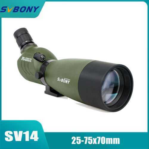 25-75x70 Spotting Scope Telescopes SVBONY SV14 Waterproof Zoom BAK4 Porro