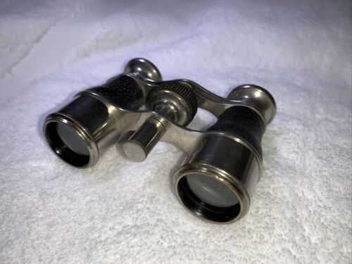 Binoculars, Opera Glasses, IRIS Paris Modele De TIR - Leather and Plated