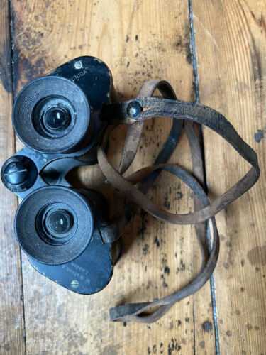 INTENSE SUNICA x8 vintage binoculars with strap W. WATSON and SONS London Barnet