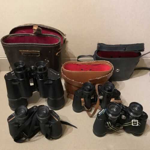 Job Lot 4x Vintage Binoculars - Regent 7x50, Prinz 8x30, Boots, Miranda 8x30