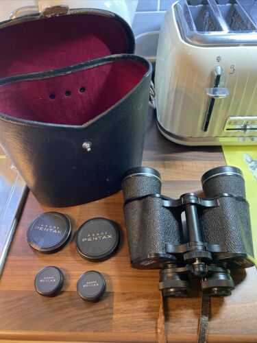 Asani Pentax Binoculars 12x50 Field 5.5 , Caps and Leather Case