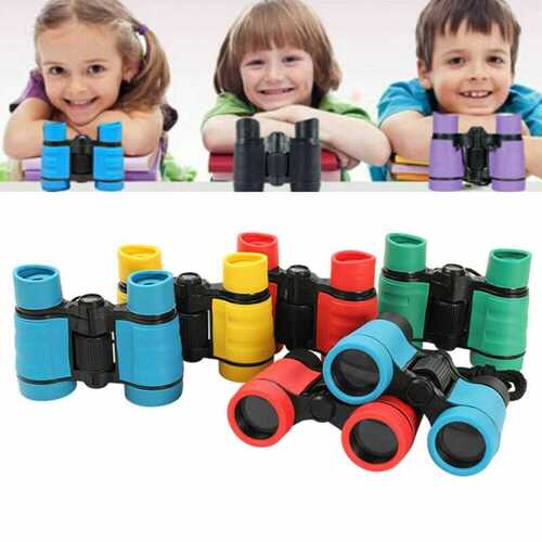 Random Colors 4x30 Children Binoculars Pocket Rubber Telescope For Kids Games UK