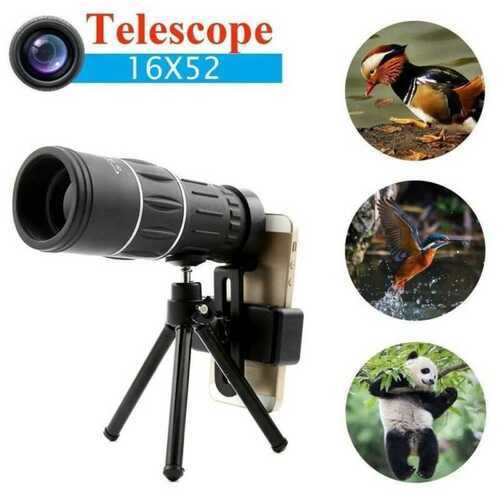 16x52 Pocket Outdoor Hunting Camping Golf Bird Watching Monocular Telescope/uk